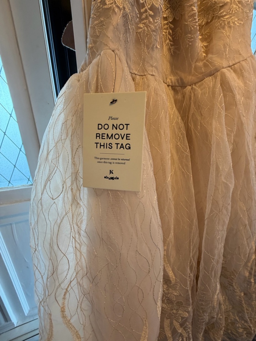 JessaKae Champagne Lace Tulle Ball Gown Dress - Picture 2 of 6